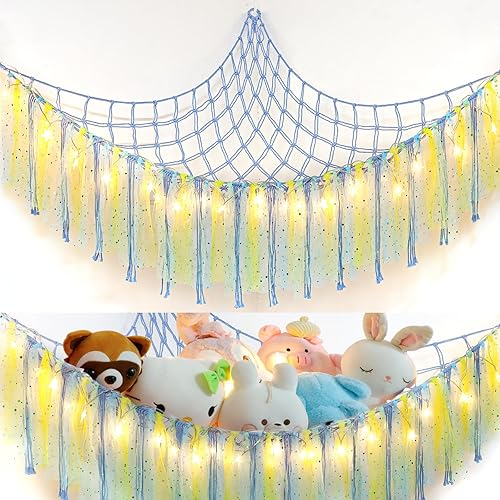 Stuffed Animals Storage with Fairy Lights