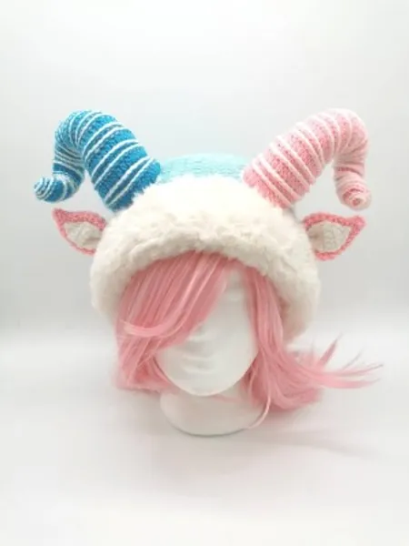 Ram Horn Hat Baby Krampus Beanie Aries Hat Baphomet Beanie | Etsy