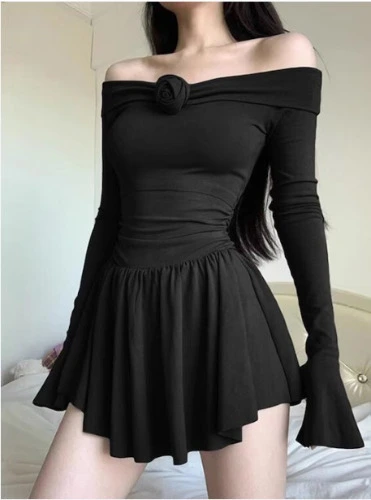 Black dress and mask