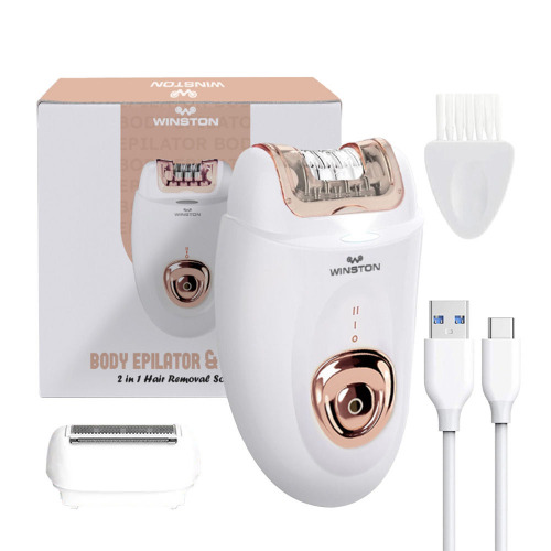 Winston Rechargeable 2-in-1 Body Epilator and Body Shaver for Women with Smooth Glide Technology