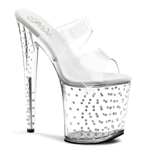 STARDUST-802 Sexy Clear Bottom Platform High Heels - 10 / Clr/Clr / 4