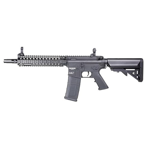 Fusil de Airsoft eléctrico MK18 Modelo Neptune 9'' Marsoc de la Marca Rossi® en Color Negro con gatillo electrónico ETU