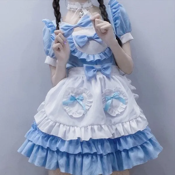 35.33US $ 40% OFF|Summer Cosplay Student Stage Costume Pure Sexy Maid Outfit Cute Lolita Dress| |   - AliExpress