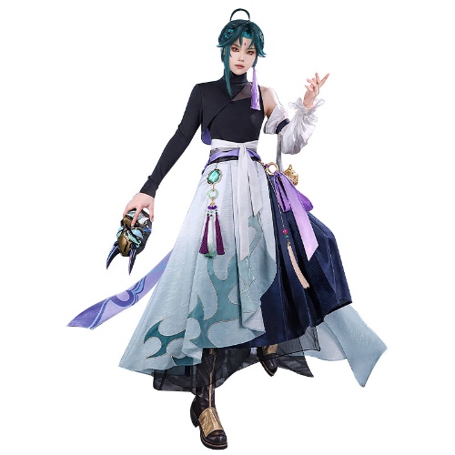 【Ready For Ship】DokiDoki-SR Game Genshin Impact Cosplay Xiao Costume Doujin / Wig | Costume Only L