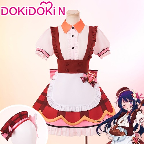 【In Stock】【Size S-2XL】DokiDoki-N Anime Oshi no Ko Cosplay Hoshino Ai Costume Maid | S