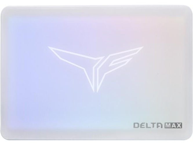 Team Group T-FORCE DELTA MAX WHITE RGB LITE 2.5" 1TB SATA III 3D NAND Internal Solid State Drive (SSD) T253TM001T0C425