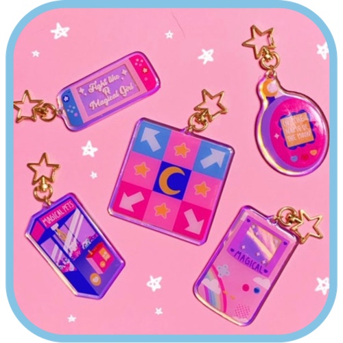 magical gamer keychains - pump it up - b grade
