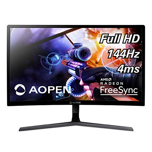 AOPEN 24HC1QR Pbidpx 23.6-inch 1800R Curved Full HD (1920 x 1080) Gaming Monitor with AMD Radeon FreeSync Technology (Display, HDMI & DVI Ports),Black - FHD - 23.6-inch