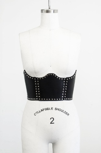 Rita Corset Belt | LL / Black / Silver