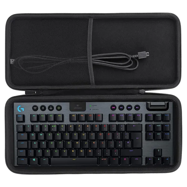 co2CREA Hard Travel Case Replacement for Logitech G915 TKL Tenkeyless Lightspeed Wireless RGB Mechanical Gaming Keyboard (for G915 TKL) - for G915 TKL
