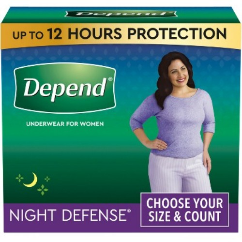 Depend Night Defense Adult Incontinence Underwear for Women - Overnight Absorbency - Blush