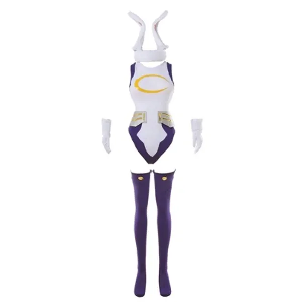 NUOQI Miruko Cosplay for My Hero Academia MHA Rabbit Hero Mirko Cosplay Bunny Costume Bodysuit Bunny Hero Suit S/M