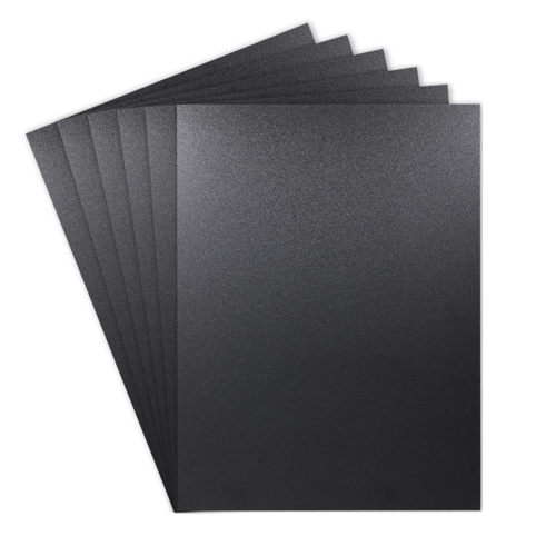 Zuvas Black ABS Plastic Sheet 12" x 16" x 0.06" 6 Pack, Flexible Than Plexiglass Sheet, Moldable Than Acrylic Sheet, DIY Materials for Home Decor, Handcrafts (Matte & Textured Finish) - 12" * 16" Black