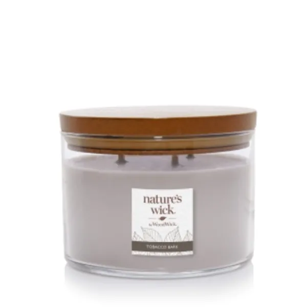 Nature's Wick Tobacco Bark 3-Wick Candle, 18 oz.