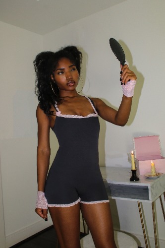 Adore Me Lace Romper | S