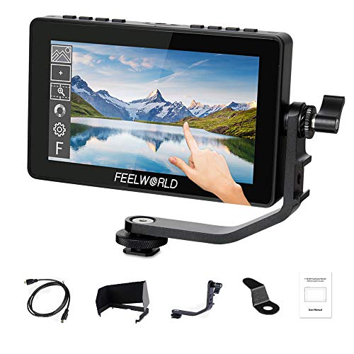 Feelworld F5Pro V4 6 Inch 3D LUT Touch Screen DSLR Camera Field Monitor with External Kit Install The Equipment IPS FHD1920x1080 4K HDMI Input Output 5 V Type-c Input Lightweight Design