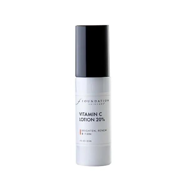 Foundation Skincare Vitamin C Face Cream with 20% Concentration - Brightening Face Moisturizer for Women & Men, Formulated with Ascorbic Acid and Vitamin E - 1 Fl Oz (60 pumps)