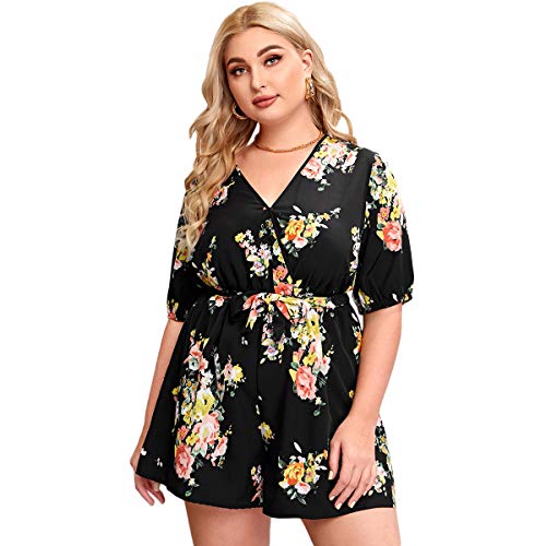 Women's Plus Floral Romper
