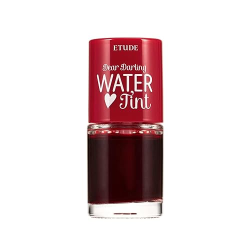 ETUDE Dear Darling Water Tint Cherry Ade (21AD) | Vivid Color Lip Stain with Moisturizing Weightless & Non-sticky Finish Lip Stain | Smudge-proof & Lightweight Lip Tint | K-beauty - Cherry Ade (21AD) - 0.32 Fl Oz (Pack of 1)