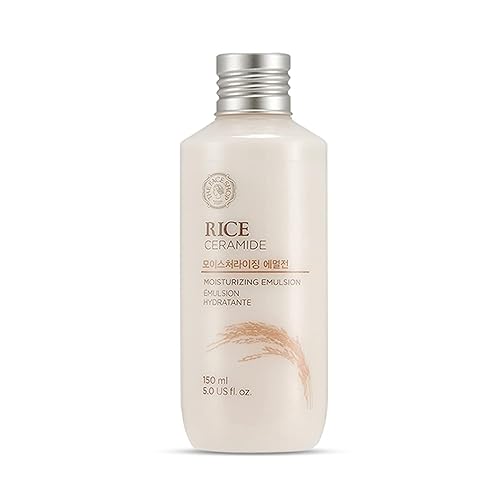 The Face Shop Rice Ceramide Moisturizing Emulsion - Rice Extract - Lightweight Face Moisturizer - Brightening - Hydrating Targets Dryness - Strengthens Skin Barrier - Face Lotion - Korean Skin Care - Moisturizing Emulsion