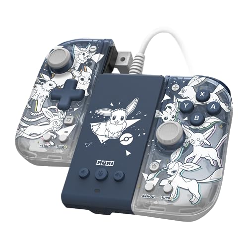 HORI Nintendo Switch Split Pad Compact Attachment Set (Eevee Evolutions) - Ergonomic Controller for Handheld Mode & Wired Controller - Officially Licensed by Nintendo & Pokémon