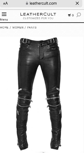 Leathercult Napa Leather Electric Zipper Mono Pants