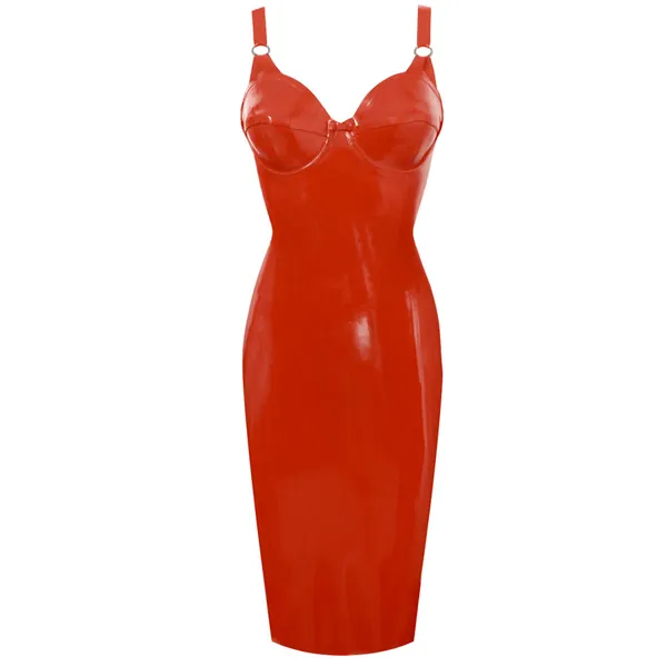 Latex 50's Cup Pencil Dress