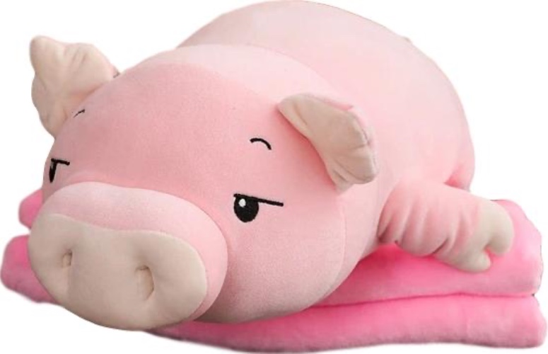 Pat the Piggy Plush (4 VARIANTS, 4 SIZES) - Annoyed Pink Pig / 16" / 40 cm