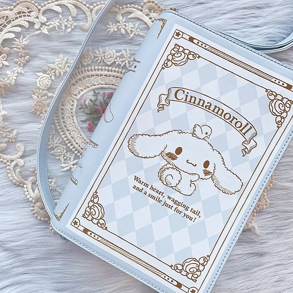 Sanrio Authorized Cinnamoroll Blue Book Shape Lolita Bag