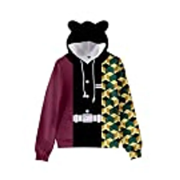 Slayer Cosplay Costume Kamado Tanjiro Hoodie for kids Nezuko Cosplay kids