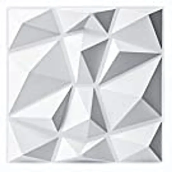 Art3d A10315 3D Wall Panels, 12 x 12 Inch, White