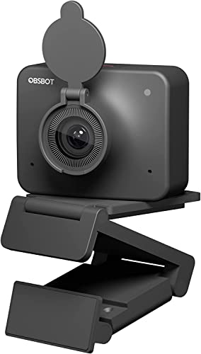 OBSBOT Meet 1080P 60FPS Webcam, Full HD Auto-Focus & AI-Powered Framing Computer Camera, Background Replacement, HDR, Adjustable FOV, Webcam for Conferencing, Video Calling, Live Sreaming, PC, Laptop - MEET 1080p