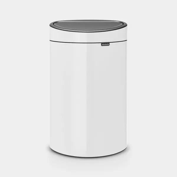 Touch Trash Can New 10.6 gallon (40L) - White