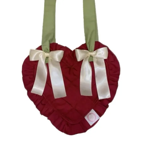 Cherry Mini Patchwork Heart Bag
