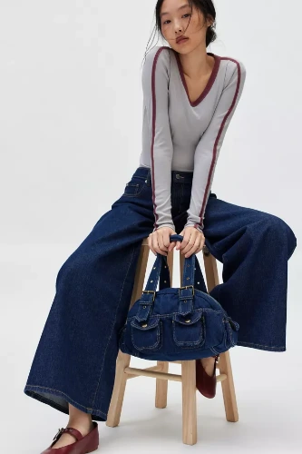BDG Denim Duffle Shoulder Bag