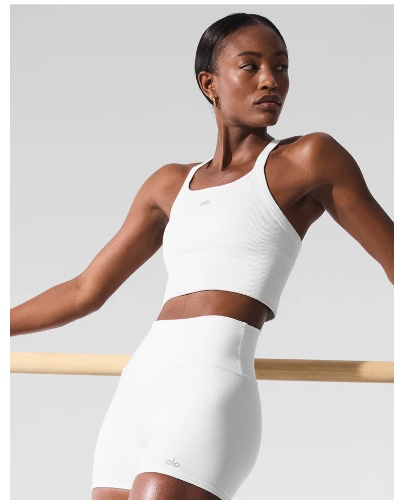 Seamless Ribbed Favorite Bra Tank - White | White / S