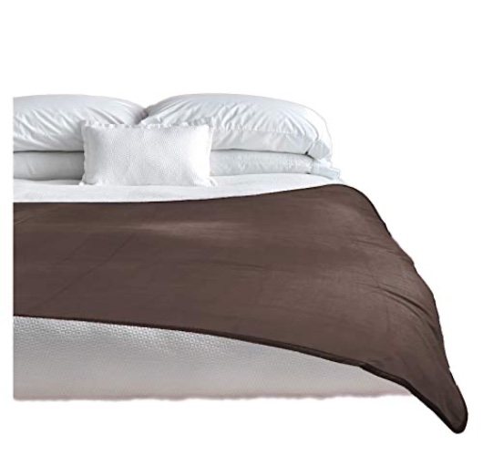 TOP 100% Waterproof Blanket Brown/Beige Jumbo 80x60 for Adults and Pets. Keep Everything Dry No Matter How Wet It Gets! Ultra-Soft Noiseless, Leakproof. Bed, Mattress Furniture Protector. EZ Wash/Dry - Jumbo (80 in x 60 in) - Brown Beige Reversible
