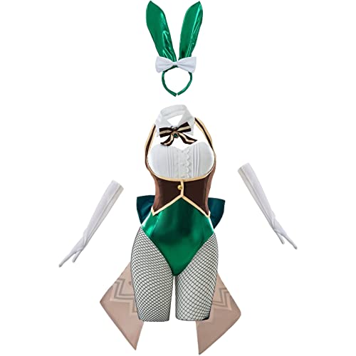 NSPSTT Bunny Costume Women Dva Costume Bunny Suit Sexy Cosplay Hana Song Cosplay Outfits - Green-venti - Large