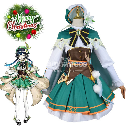 【In Stock】Game Genshin Impact Cosplay Barbatos/Venti Cosplay Costume Plus Size - M