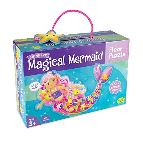 Peaceable Kingdom Shimmery Magical Mermaid Floor Puzzle - Mermaid