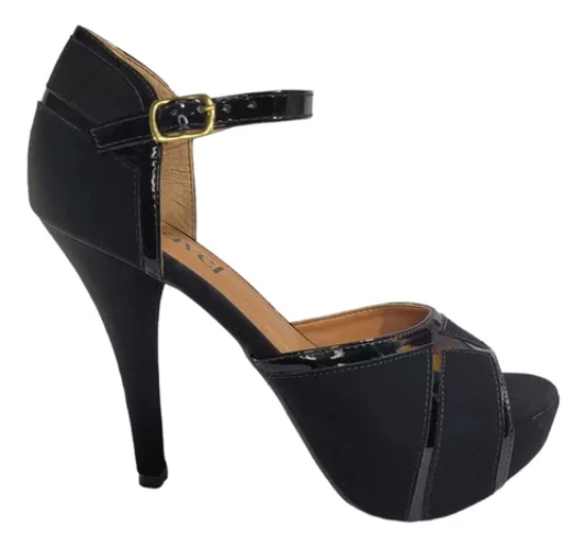 Sandália Feminina Meia Pata Salto Alto Fino Confortável Luxo