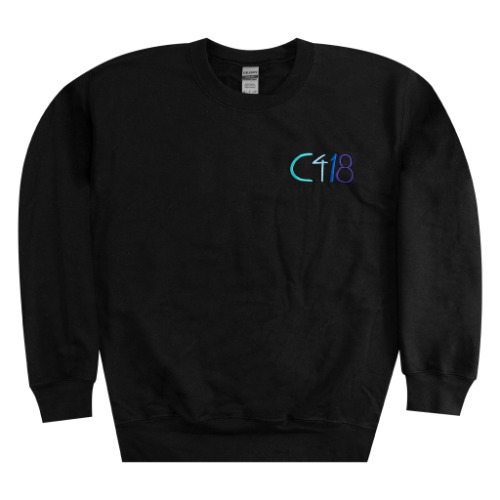 C418 Logo Black Sweatshirt | Adult Unisex LG
