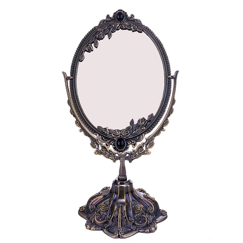 Antique Style Tabletop Makeup Mirror - Large