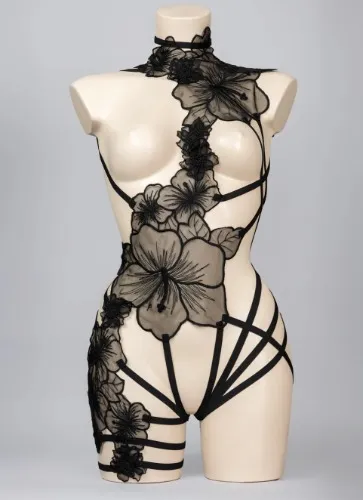 BLACK OPIUM - Sheer Organza Bodycage