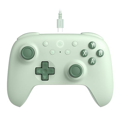 8Bitdo Ultimate 2C Wired Controller for Windows PC and Android, with 1000Hz Polling Rate, Hall Effect Joysticks and Hall Triggers, and Remappable L4/R4 Bumpers (Green) - Ultimate 2C - Green