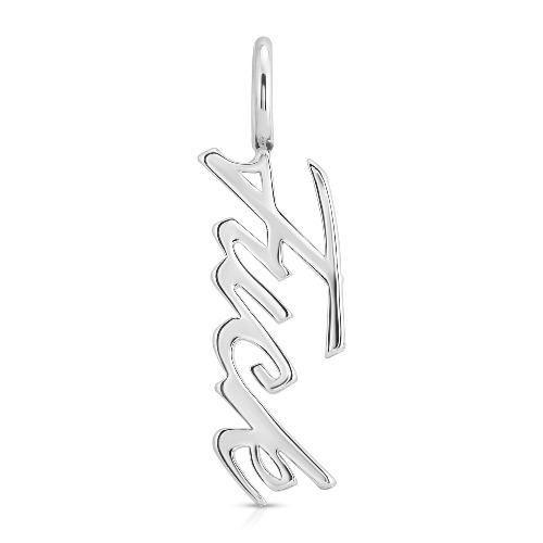 Silver Script Pendant Fuck - Silver