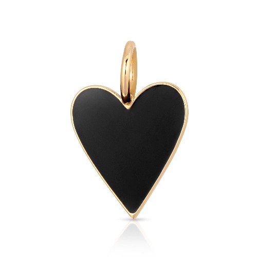 Medium Enamel Helena Pendant - Black