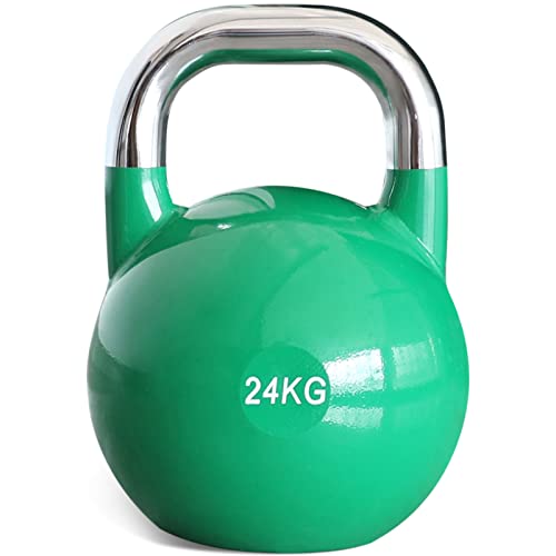 PRISP Steel Competition Kettlebell Weight - Pro Grade, Heavy Duty Cast Steel - 24.0 Kilograms