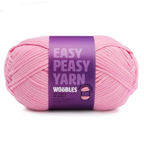 The Woobles Easy Peasy Yarn, Crochet & Knitting Yarn for Beginners with Easy-to-See Stitches - Yarn for Crocheting - Worsted Medium #4 Yarn - Cotton-Nylon Blend - Seas the Day