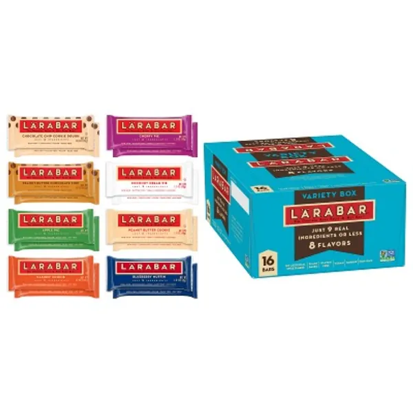 Larabar Variety Pack, Gluten Free Vegan Fruit Nut Bar, 1.7oz Bars, 16ct